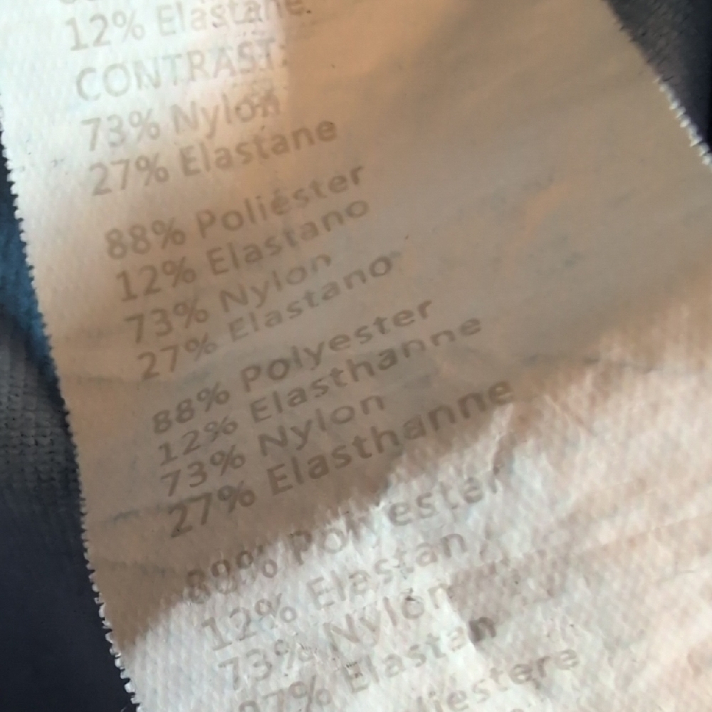 Fabletics Navy and Light Blue Patterned Leggings - image 4